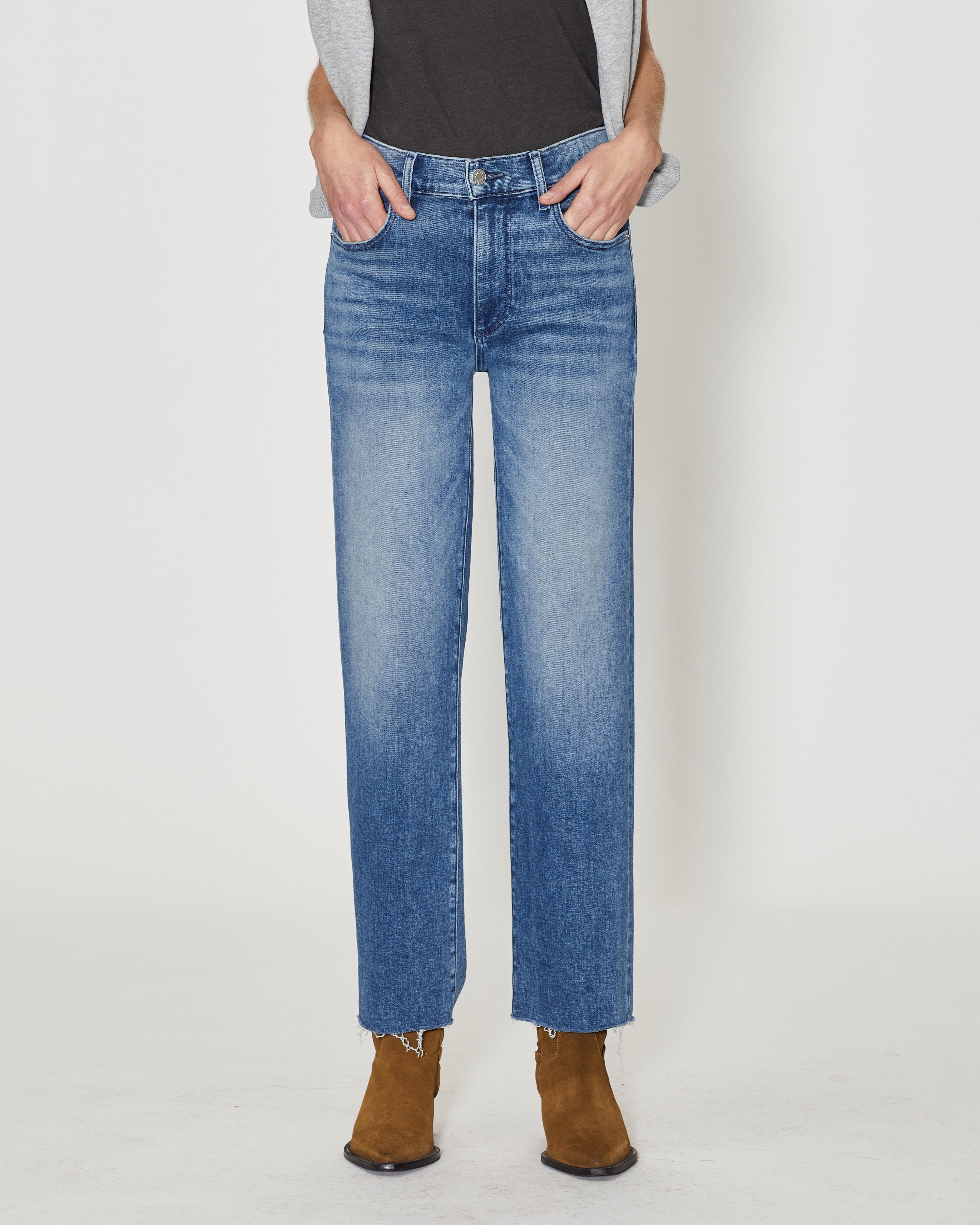 LE JEAN High Rise Sabine Straight cheapest in Ava Wash