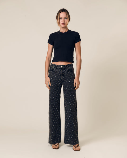 Column Jean w/ Diamond Stitch