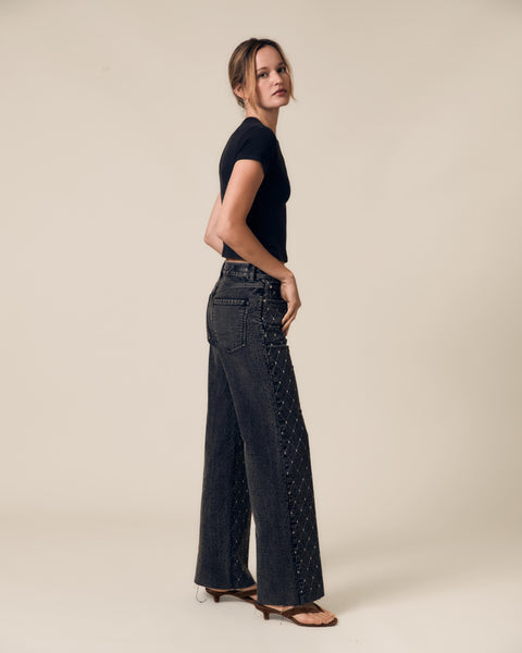 Column Jean w/ Diamond Stitch