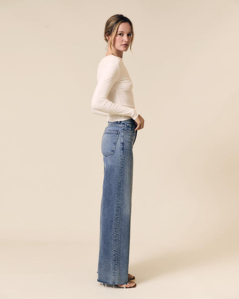 Column Jean with Diamond