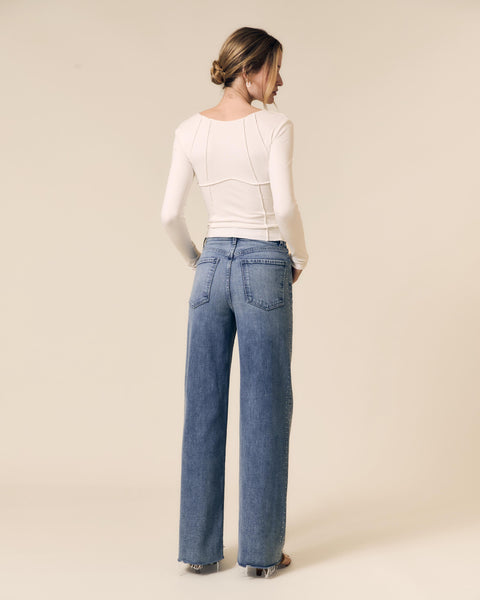 Column Jean with Diamond