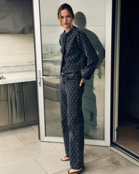 Column Jean w/ Diamond Stitch