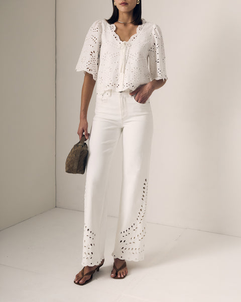 Column Eyelet Jean