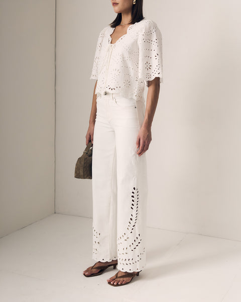 Column Eyelet Jean