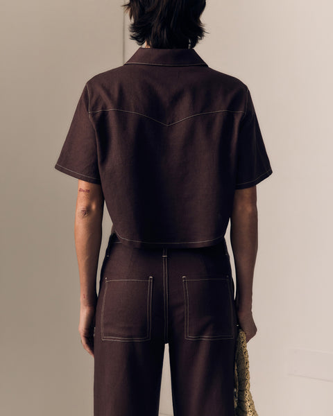 Linen Short Sleeve Swing Shirt