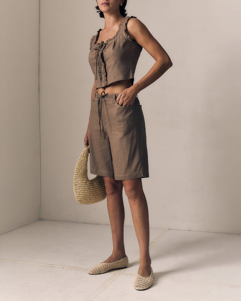 Simone Linen Drawstring Short