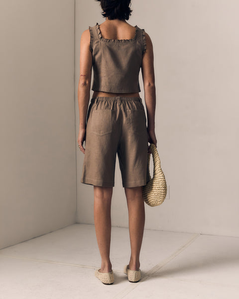 Simone Linen Drawstring Short