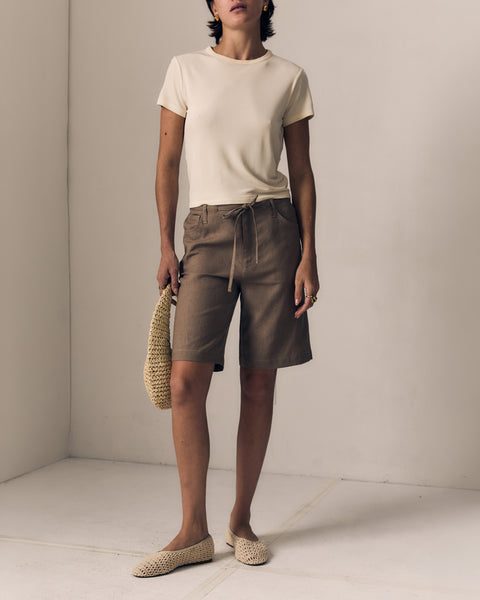Simone Linen Drawstring Short