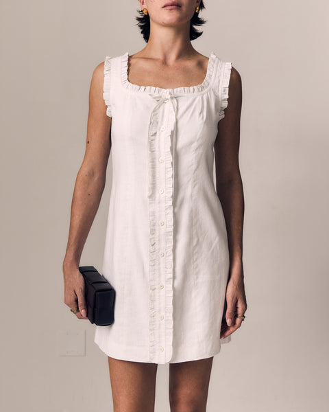 Linen Ruffle Dress