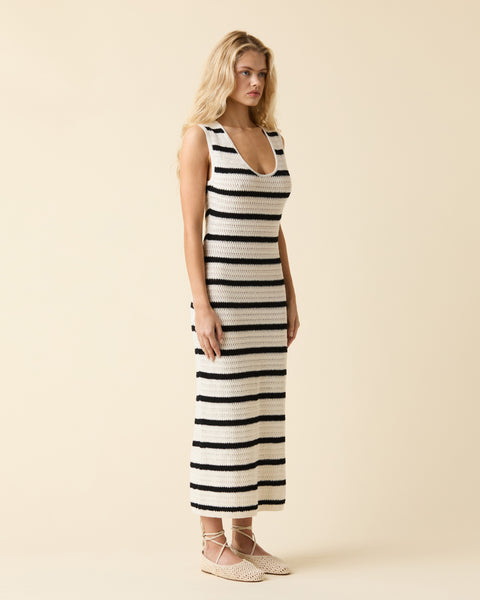 Linen Crochet Dress