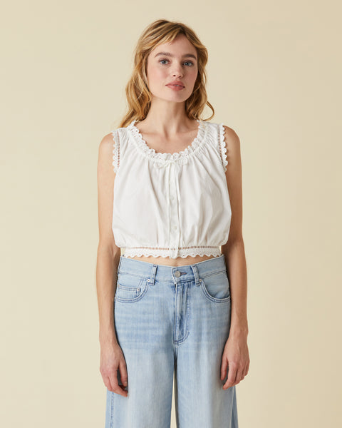 Eyelet Cami Top – LE JEAN