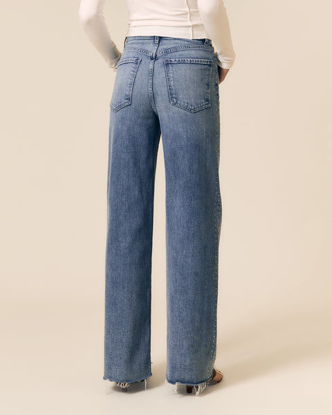 Column Jean with Diamond