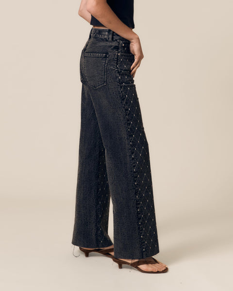 Column Jean w/ Diamond Stitch