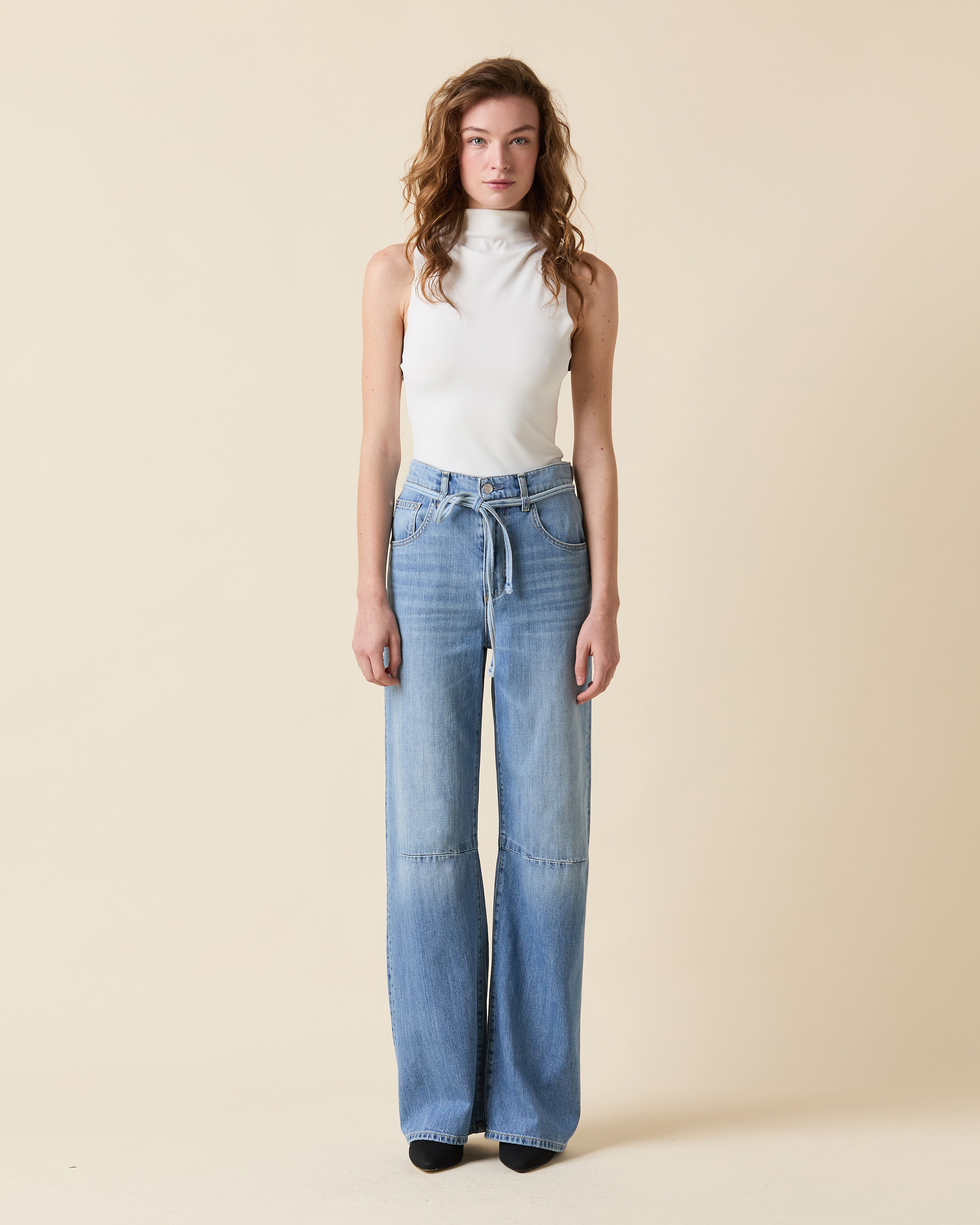 【 lelill 】 TROUSER DENIM Jude Denim Trouser by LE JEAN | Rent the Runway